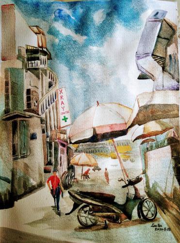 21.2 The Back Lane by Jong Lee Kee $2800