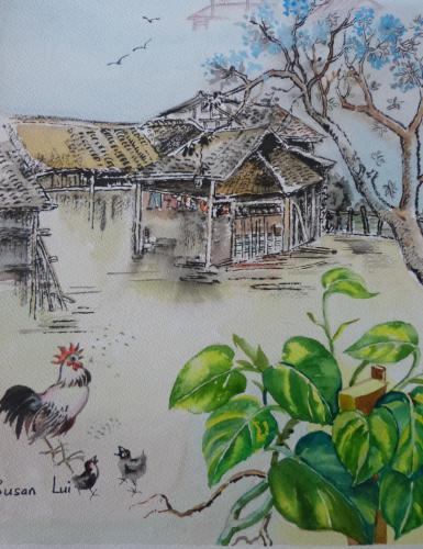 8.2  A village scene in China by Susan Lui